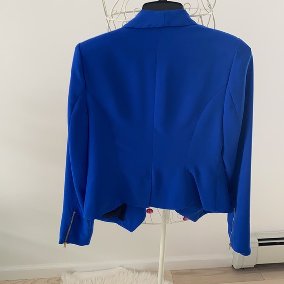 Forever 21 Blue Power Blazer w/ Zippers - Picture 3 of 8